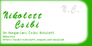 nikolett csibi business card